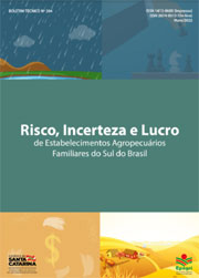 Risco, incerteza e lucro de estabelecimentos agropecuários familiares do Sul do Brasil – 2022