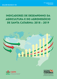 Indicadores de desempenho da agropecuária e do agronegócio de Santa Catarina – 2018-2019